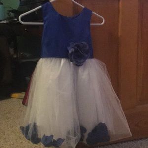 White and Blue lace dress